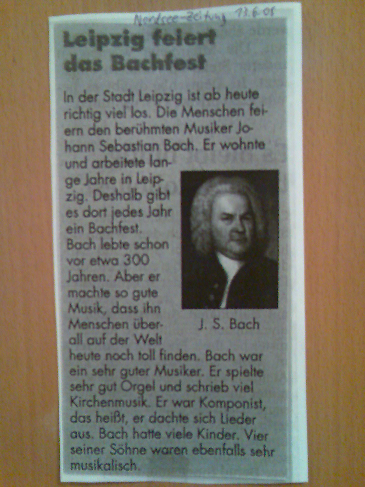 „Bach hatte viele Kinder.“