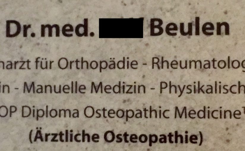 Der Arzt mit (oder für?) Auswölbungen
